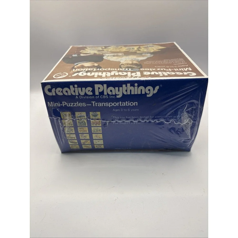 Vtg Creative Playthings J1600 Mini Puzzles Transportation 18 Puzzles 4 PCs Each‎